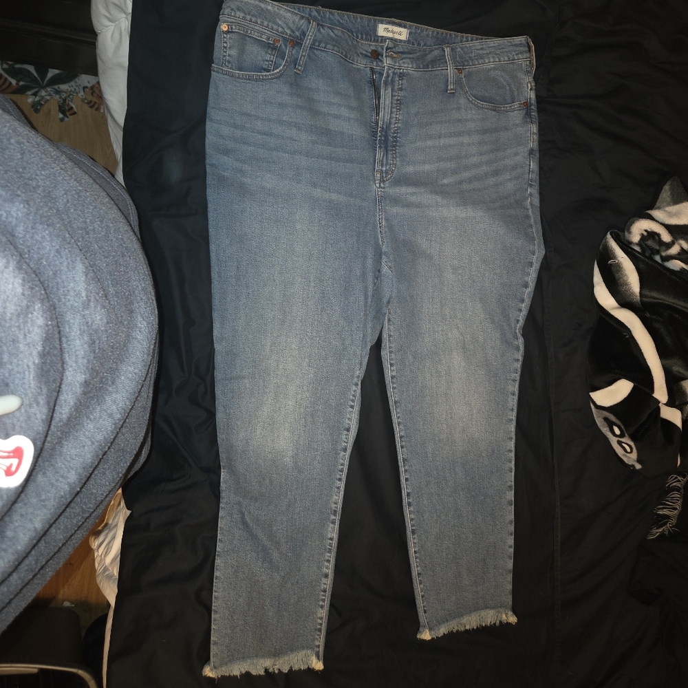 Madewell "The Perfect Vintage Jean" Factory Cutoff Women's Denim Jean Sz 36